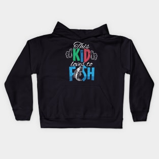 This kid loves to fish Kids Hoodie